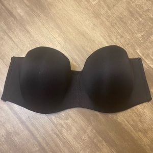 Black Strapless Bra 38C